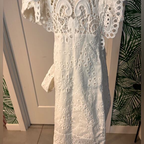 Nightcap White Eyelet Apron Mini Dress XS Coquette - Picture 3 of 13